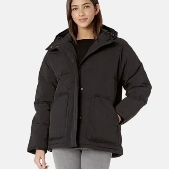 NEW Madewell‎ Holland Quilted Puffer Parka in black, 1X - Picture 1 of 16